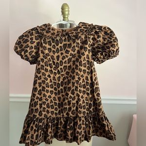 Girls Janie & Jack leopard print dress. Worn twice.